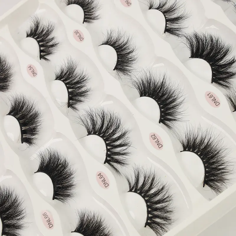 25mm real mink lash Comfortable to wear Thick band Light weight Private label