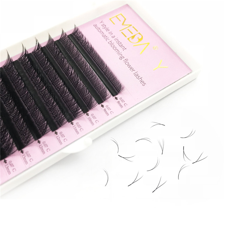 Y Shape Premade Volume Lash Rapid Blooming Eyelash Extensions Wholesale