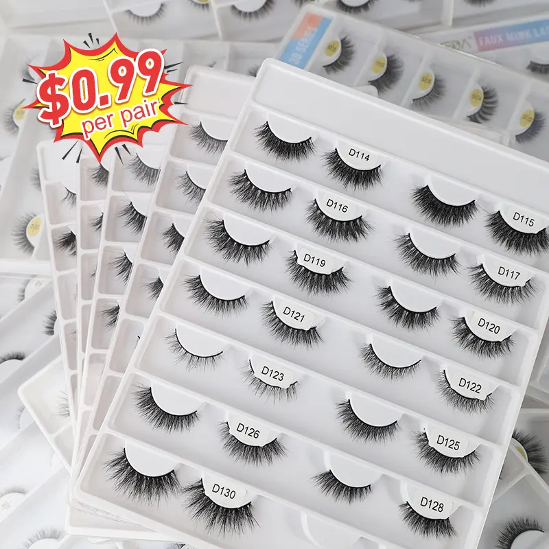 100% real mink lashes Promotional price Durable to wear Cruelty free  Lightweight
