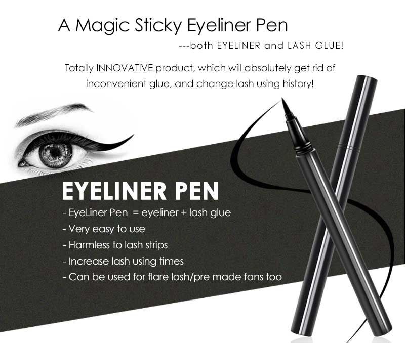 Magic adhesive eyeliner pen 2 in 1 wholesale USA HP06
