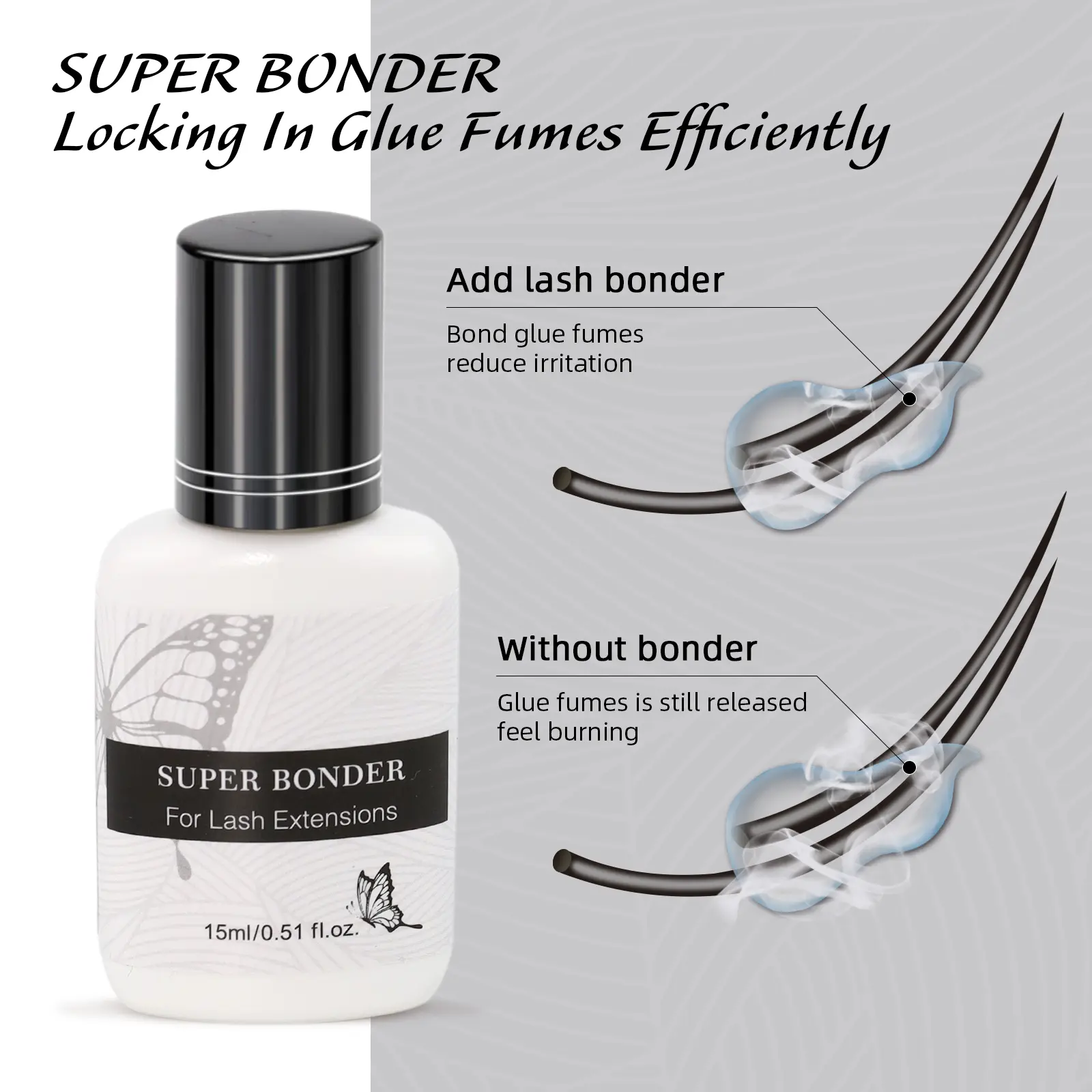 Lash bonder increase lashes retention time High quality  Reduce irritation Easy to use