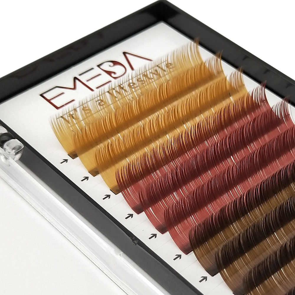Private Label Colored Eyelash Extensions Wholesale -YZZ