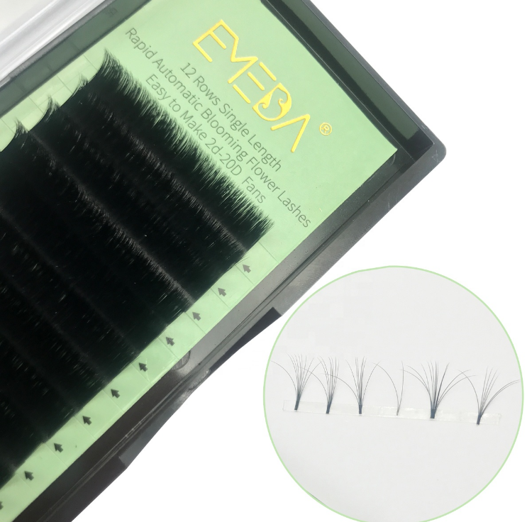 Top Quality Blooming Volume Eyelash Extensions Automatic Flower Easy Fan Lashes Vendors