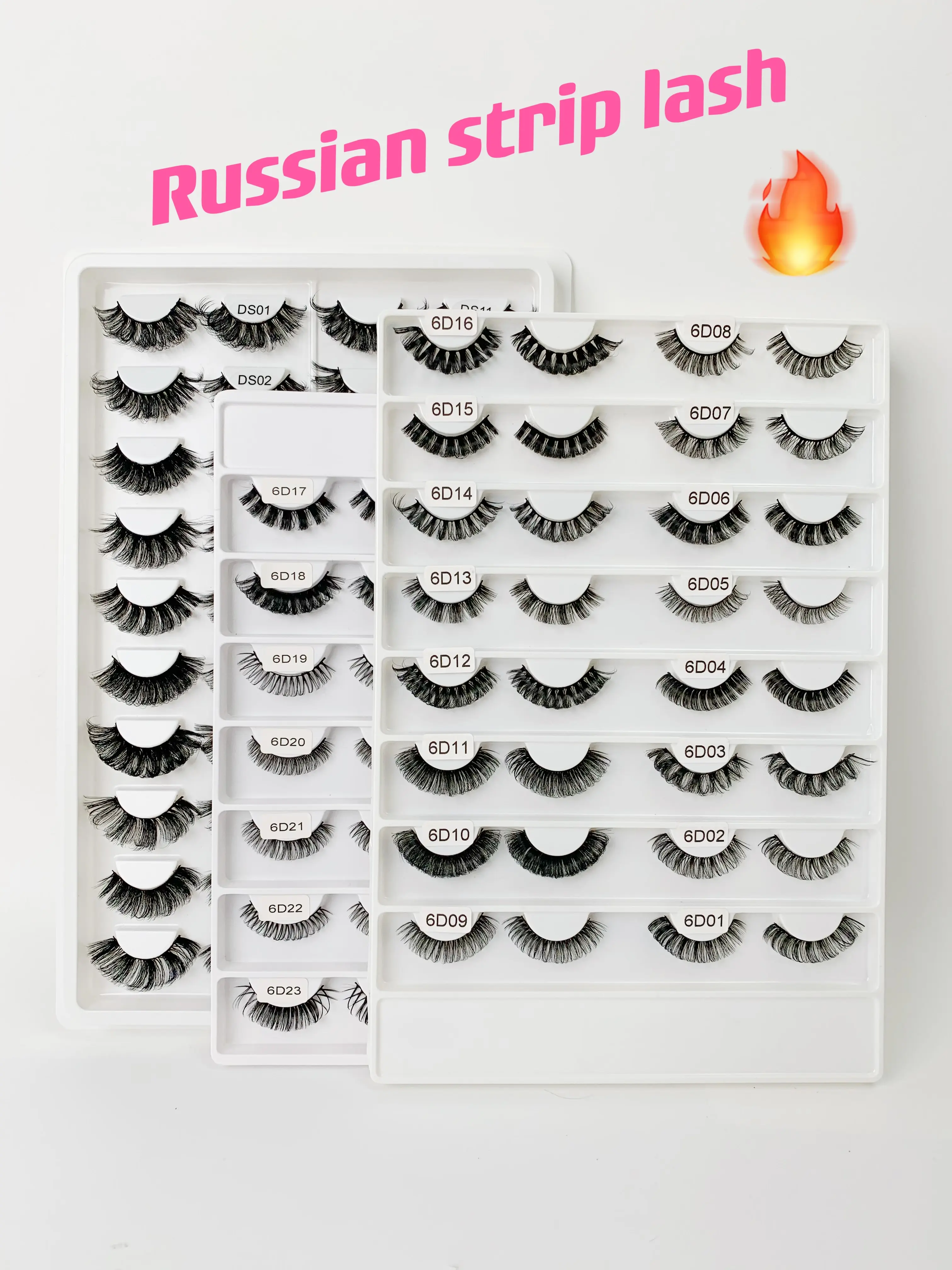 Russian strip lash Fluffy effect High quality Easy to apply Comfortable to wear