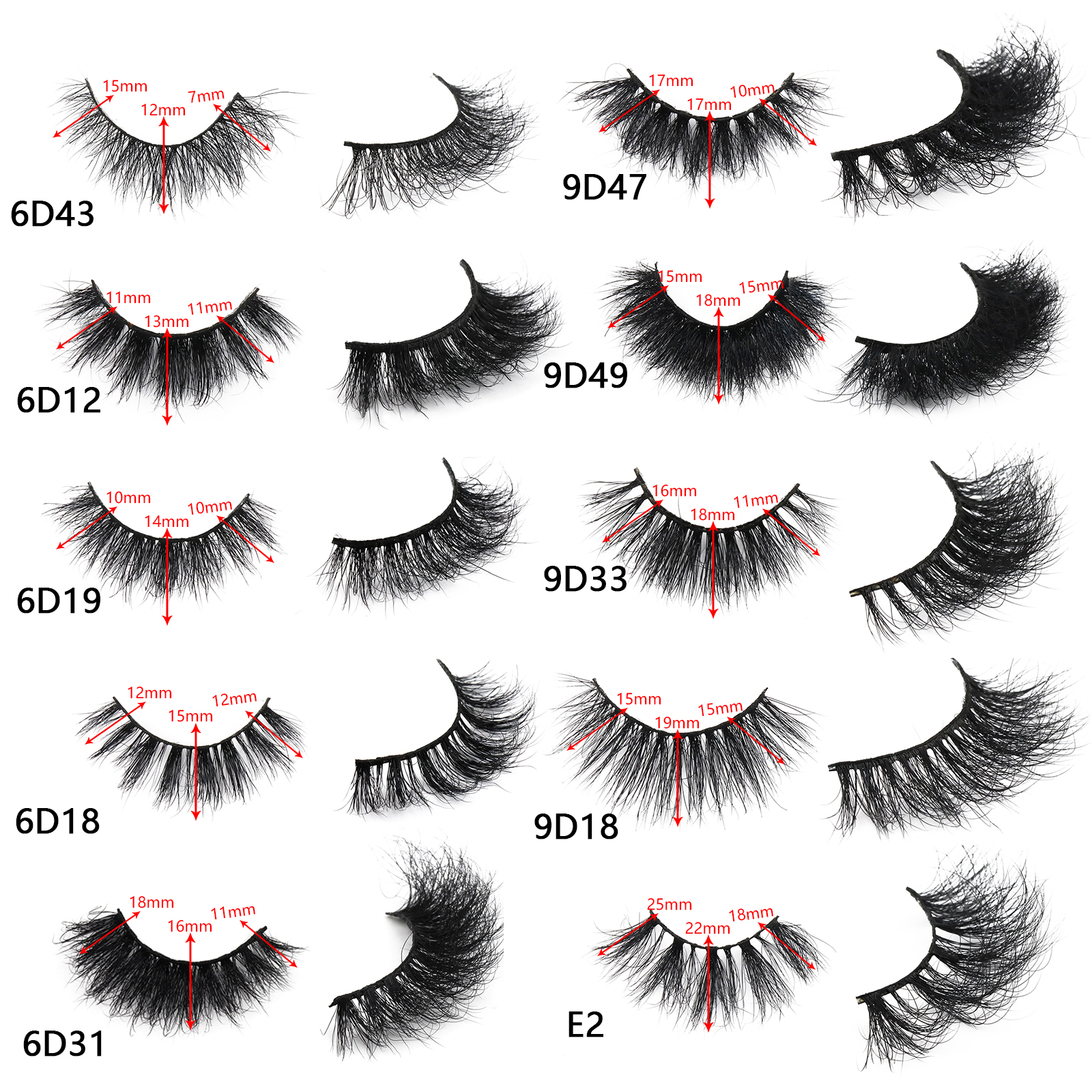 Wholesale Beauty Supply Real Mink Lashes 10 Pairs Kit-YZZ