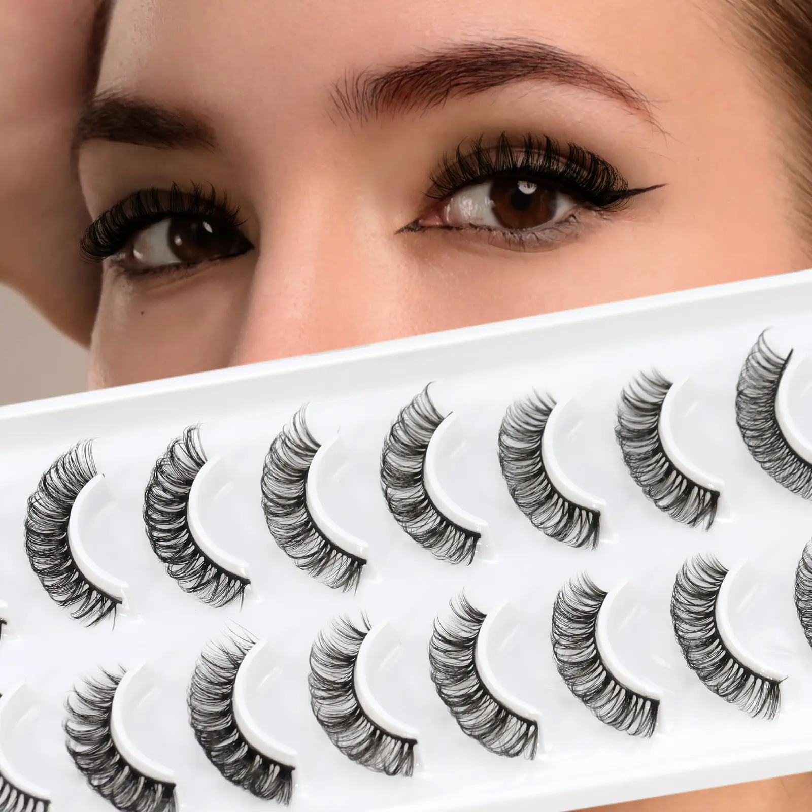 Russian strip lashes High quality Good looking effect Easy to apply Cost effective