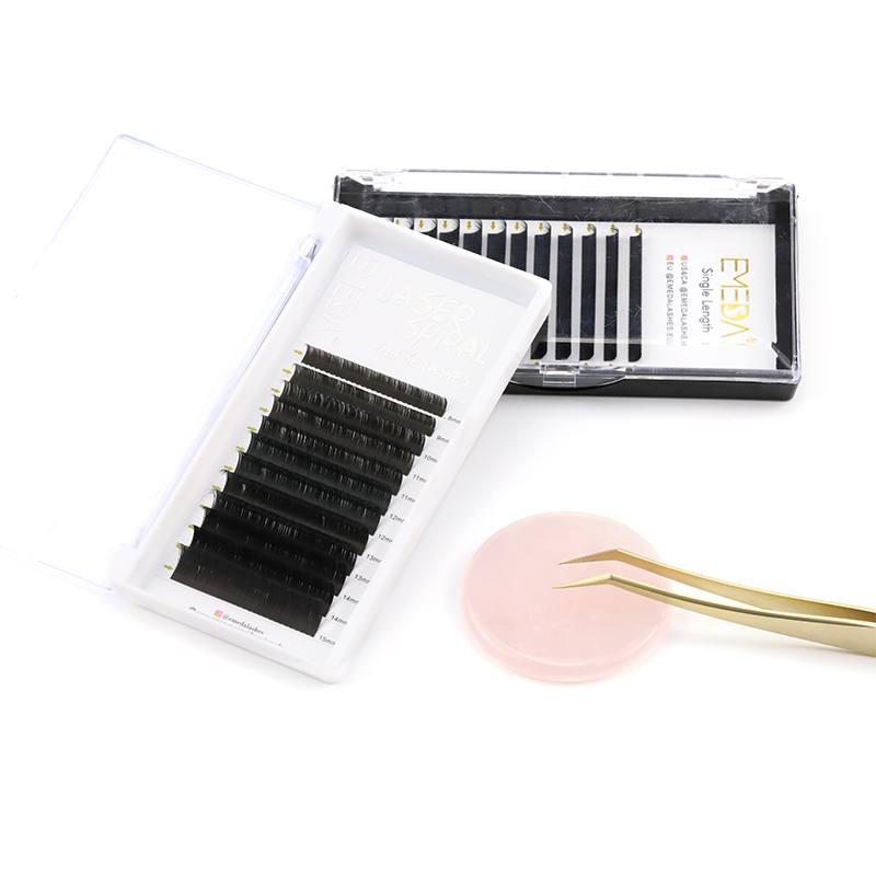 knot flare premium 0.03 0.05 0.07mm volume eyelash extension customized box