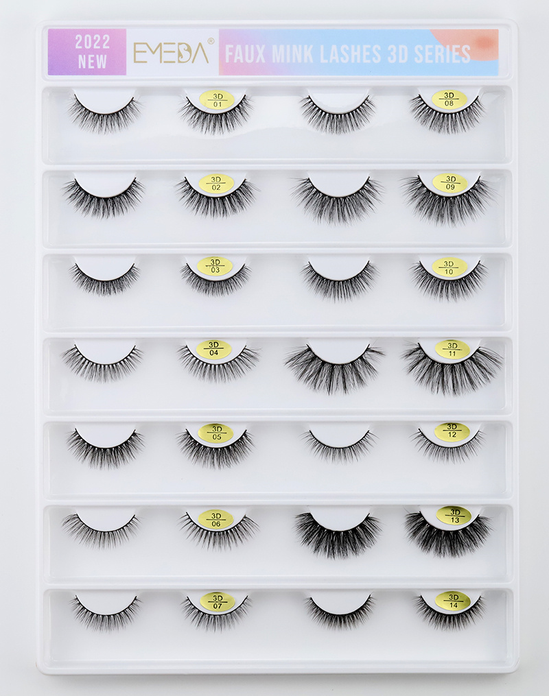 2022 new wholesale 3D Korea PBT Fiber Faux Mink eyelashes in UK/US