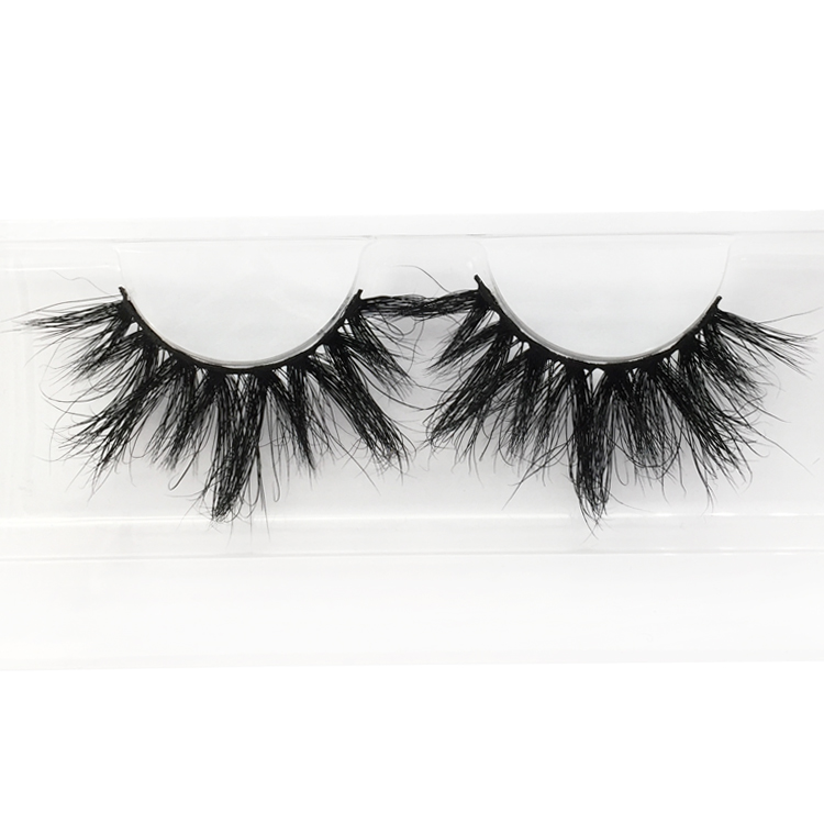 25mm Mink 3D Lashes Long Volume Mink Eyelashes False Strip Eyelashes YL10