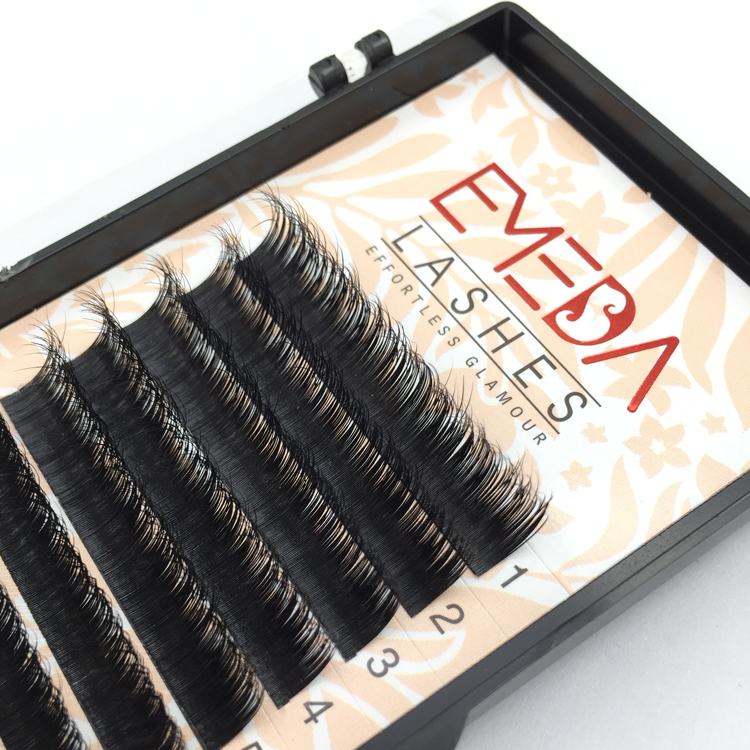 Fast Shipping Real Mink Fur Eyelash Extension with wholesale Price Mink Lash Extensions with Private Box YY134