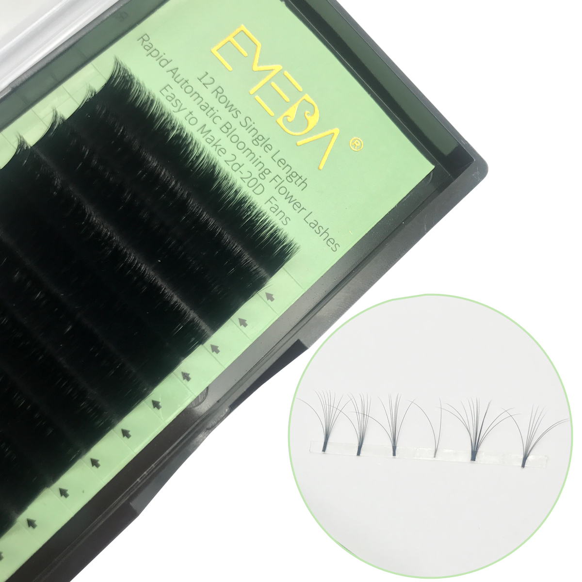 Private label easy blooming eyelash extension 0.03 0.05 0.07thickness 7-18mm JN39