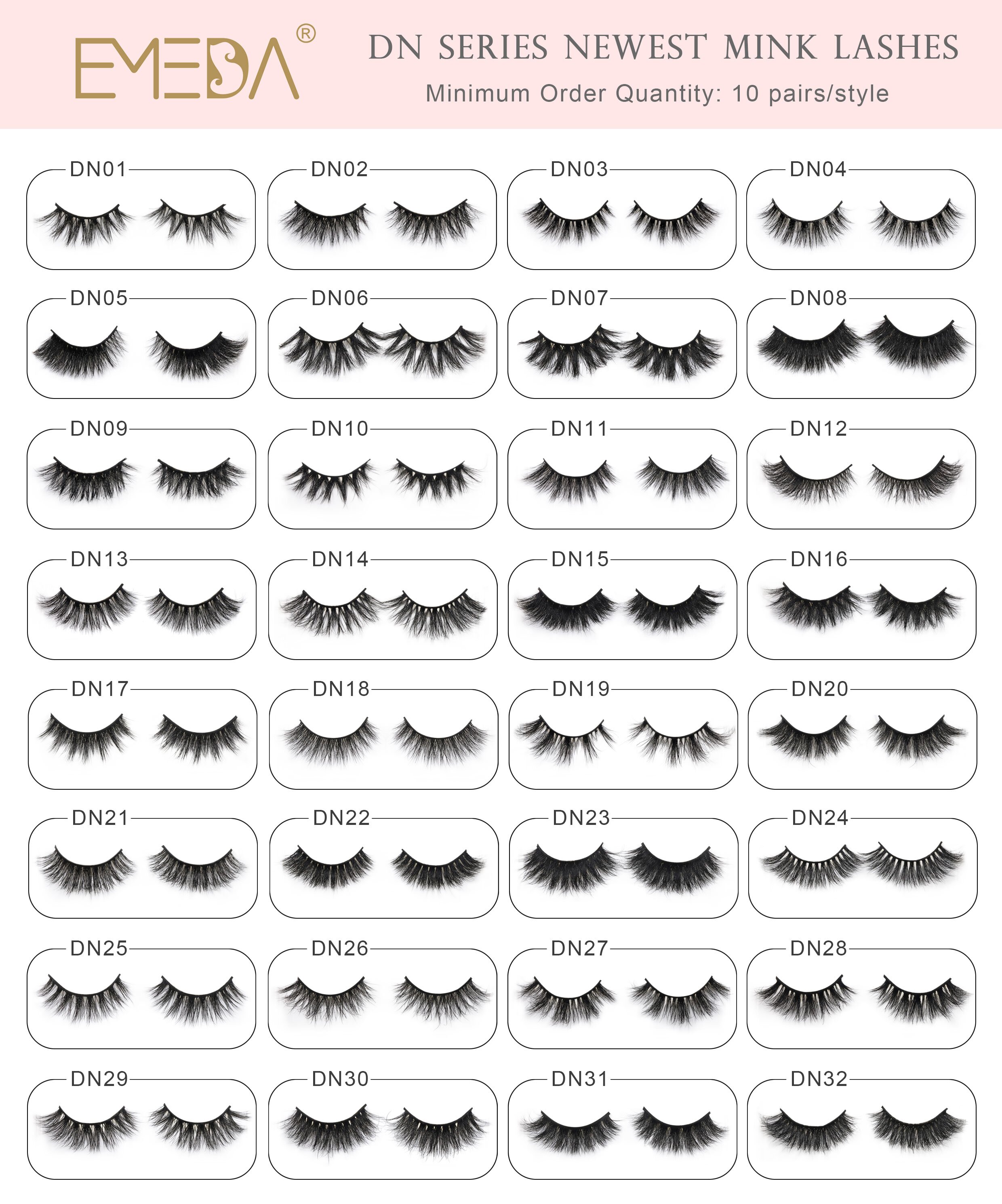 New real mink lashes  natural false eyelashes comfortable, reusable,soft transparent band 