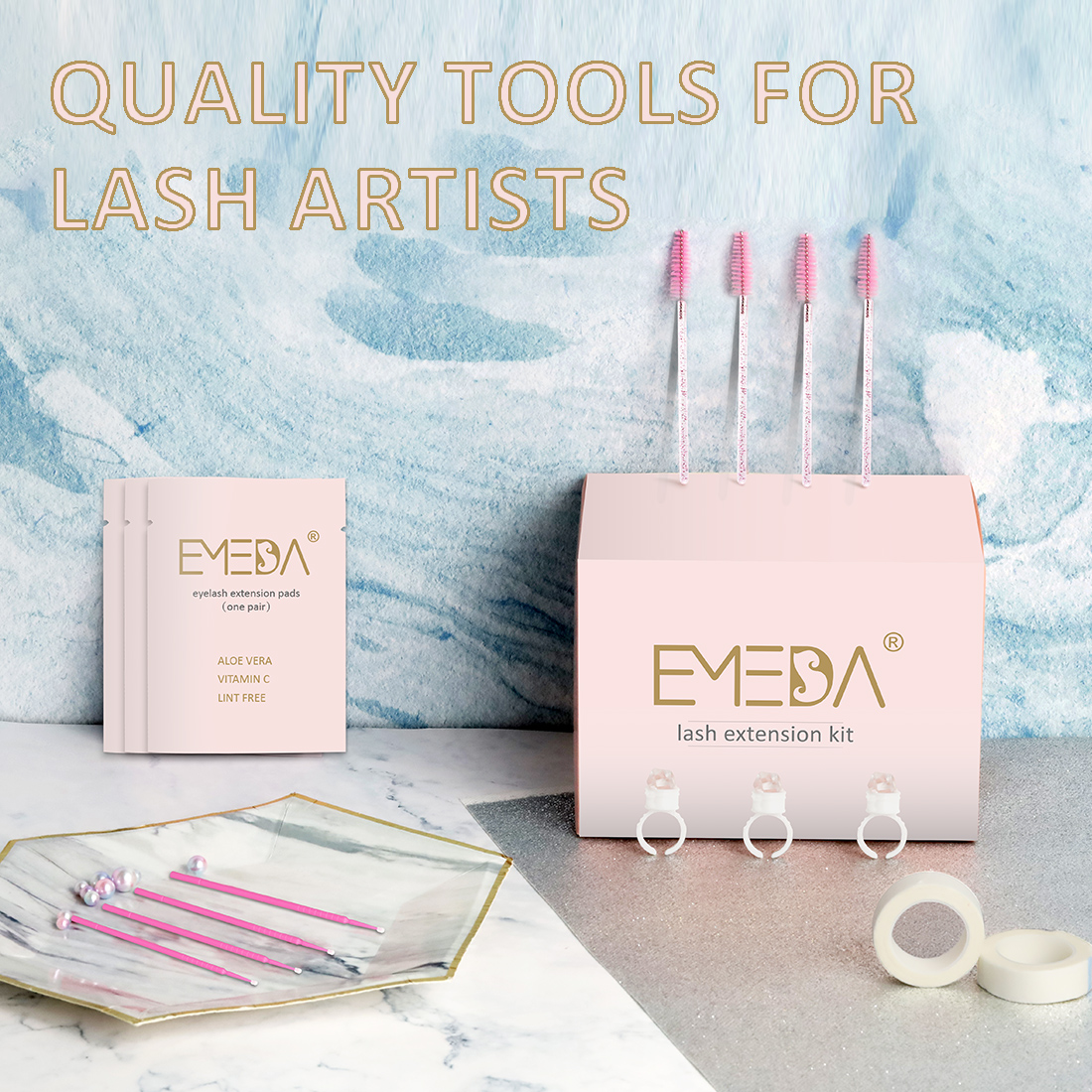 Inquiry for private label eyelash tools vendor hot selling Emeda eyelash tools sets for eyelash extensions 2021 YL111