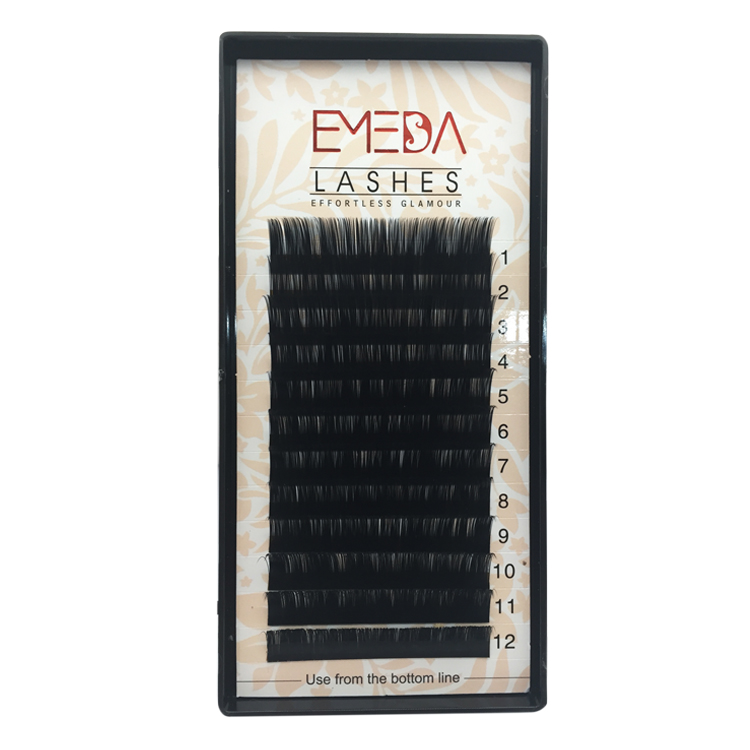 Professional volume lash extensions vendor manufacturer wholesale 0.03-0.25mm thickness 7-18mm length J/B/C/D curl UK YL70