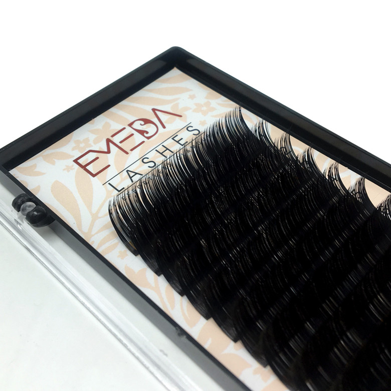 Super soft ellipse flat eyelash extension vendor 0.12-0.25 thickness UK YL77