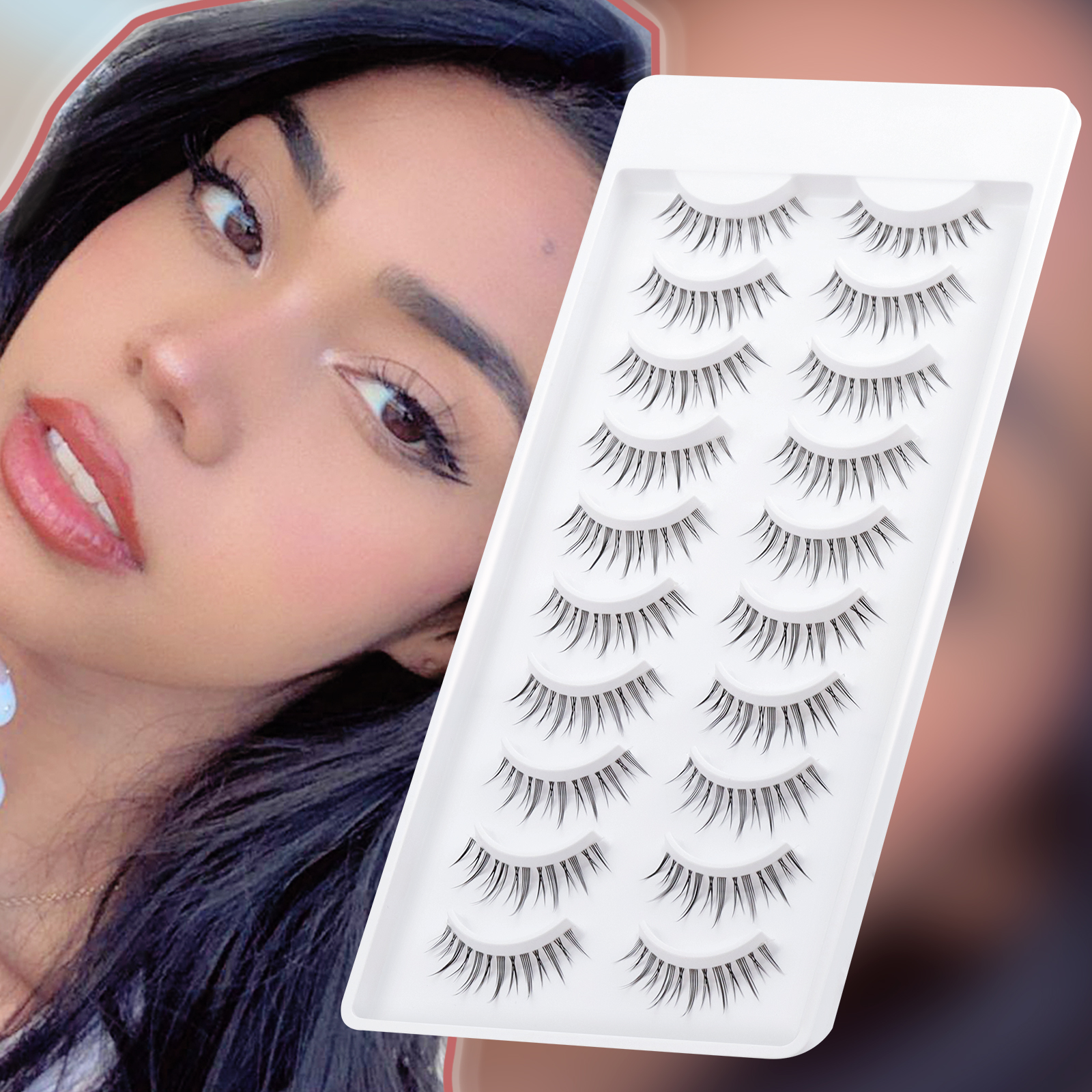 Private label 10 pairs 3D faux mink lashes USA YL