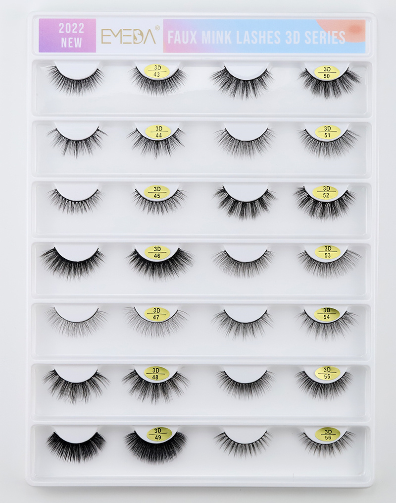 2022 new wholesale 3D Korea PBT Fiber Faux Mink eyelashes in UK/US