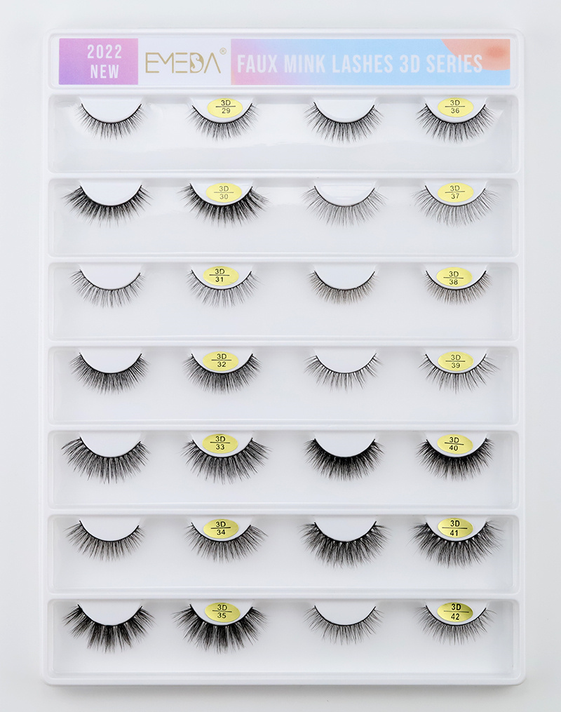 2022 new wholesale 3D Korea PBT Fiber Faux Mink eyelashes in UK/US