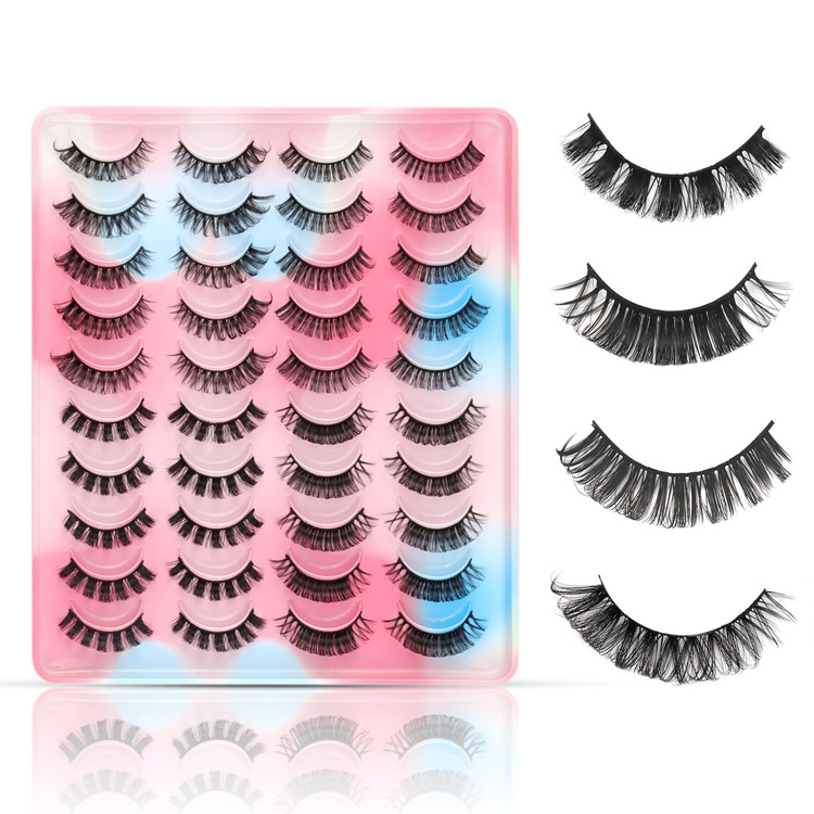 Most popular 3D silk false eyelash vegan Russian curl strip lashes UK/USA YL