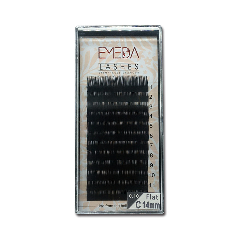 Super soft ellipse flat eyelash extension vendor 0.12-0.25 thickness UK YL77