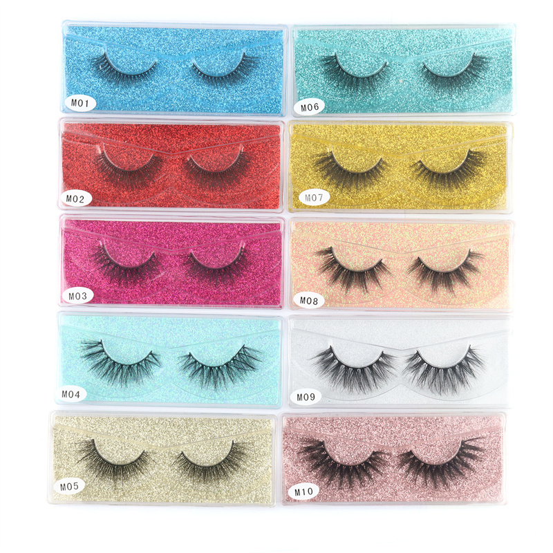 Wholesale False Lashes 100 pairs Faux Mink Eyelashes 10 styles  XK-M series