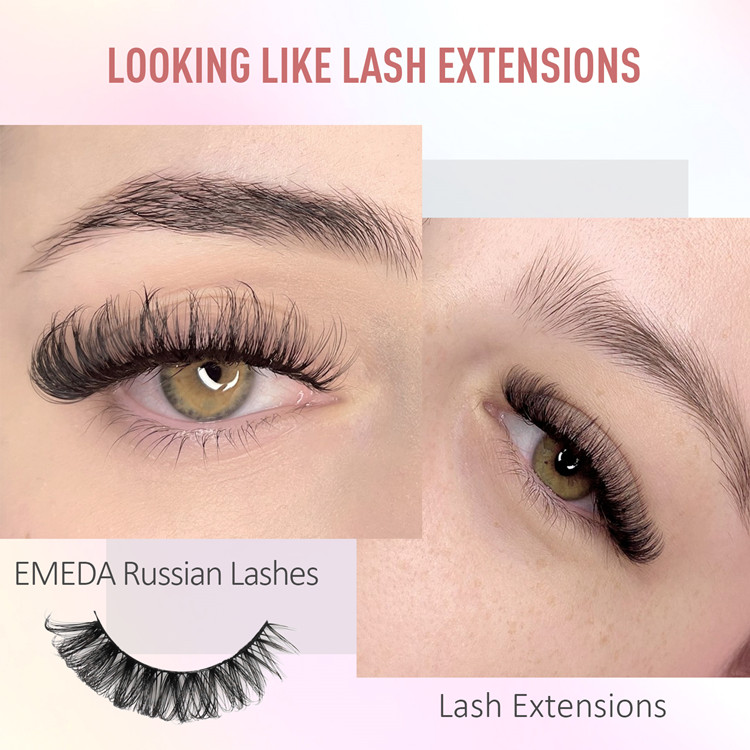 Most popular 3D silk false eyelash vegan Russian curl strip lashes UK/USA YL