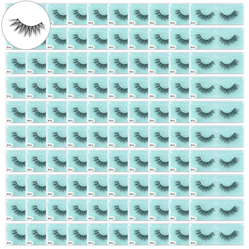 100 pairs Faux Mink Eyelashes 1 Style Kit XK-M series