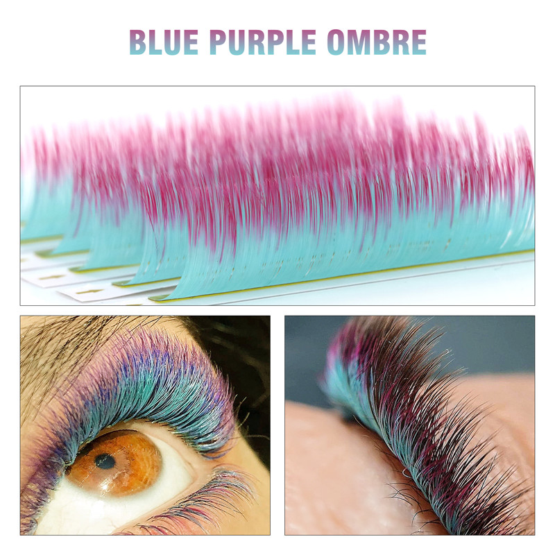 Private label ombre colored eyelash extensions vendor USA/UK YL