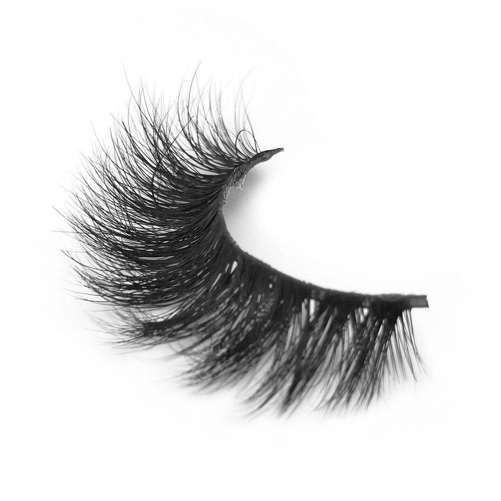 Eyelash Manufacturer Sell 100% Real Mink Fur 3D Mink Strip Lashes with Customized Box YY101