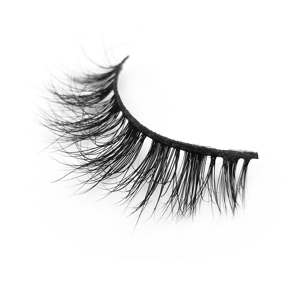 Best Wholesale Price for Soft/Lightweight 3D Mink Fur Eyelashes 22MM Black Band Strip Lashes with Customized Package YY85