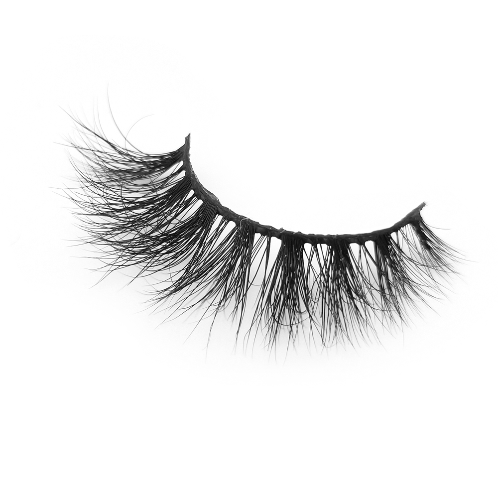 Imported Fiber 5D Mink False Eye lashes Handmade Reusable Long Cross Makeup Natural 3D Fake thick black eyelashes XJ12