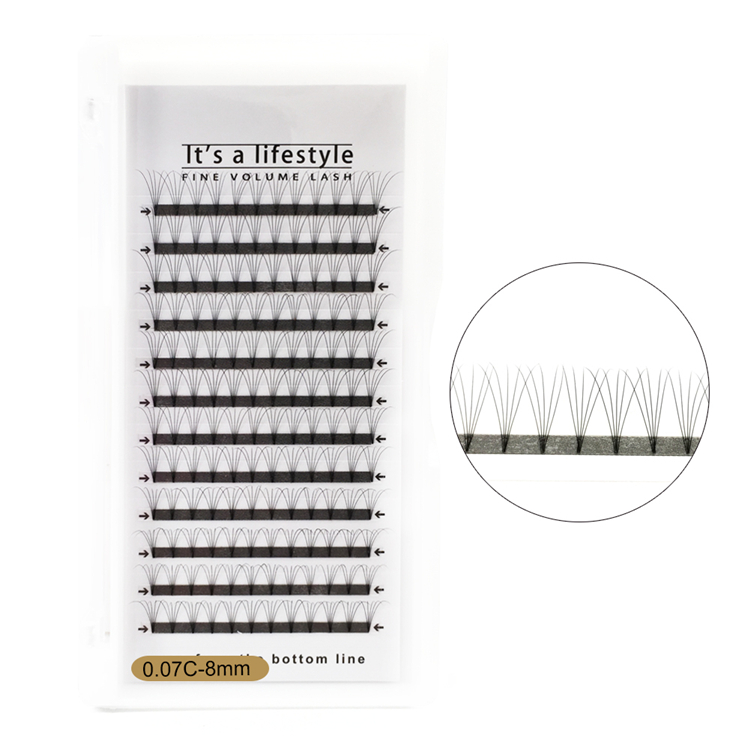 Wholesale Short Stem Premade Volume Fan Eyelash Private Label