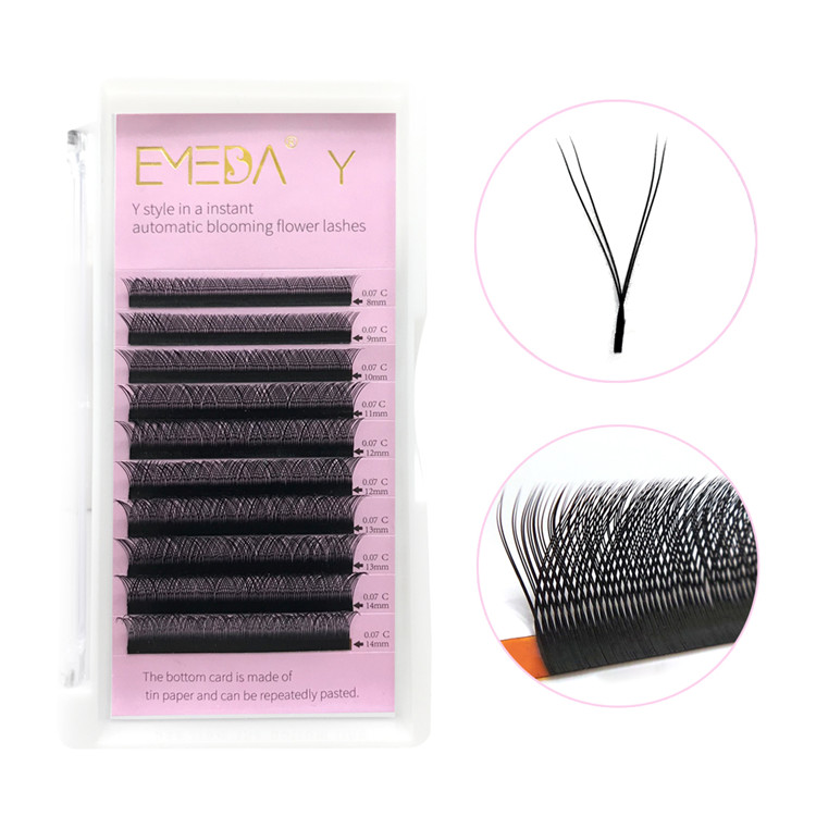 Individual Y Shape Blooming Eyelash Extensions Wholesale