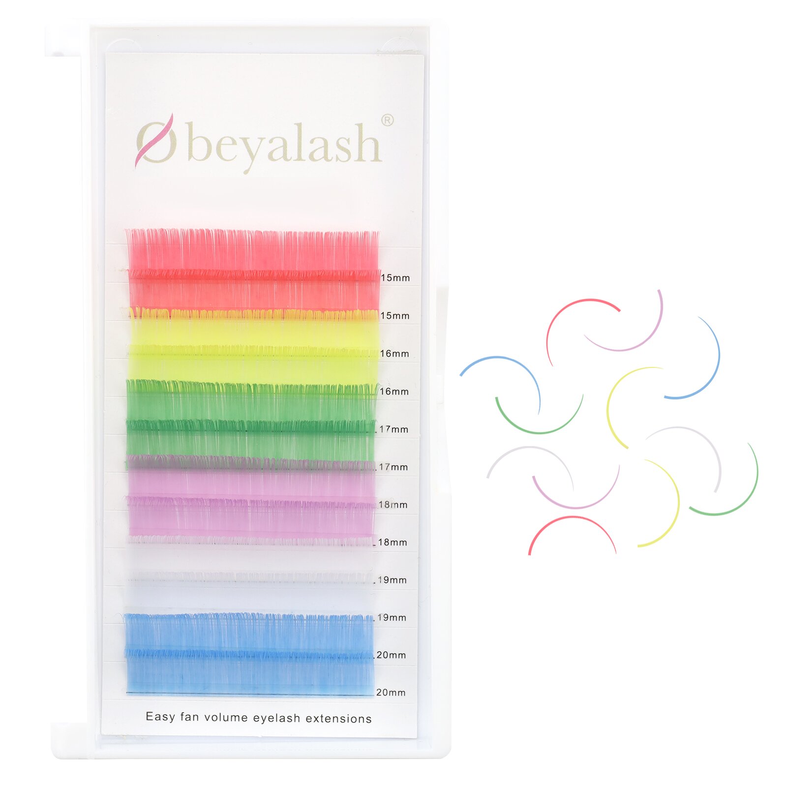 New colored lash extensions stable material , soft, small color different