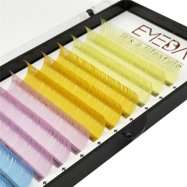 Color Eyelash Extensions Best Quality Rainbow Colorful Lash Extensions