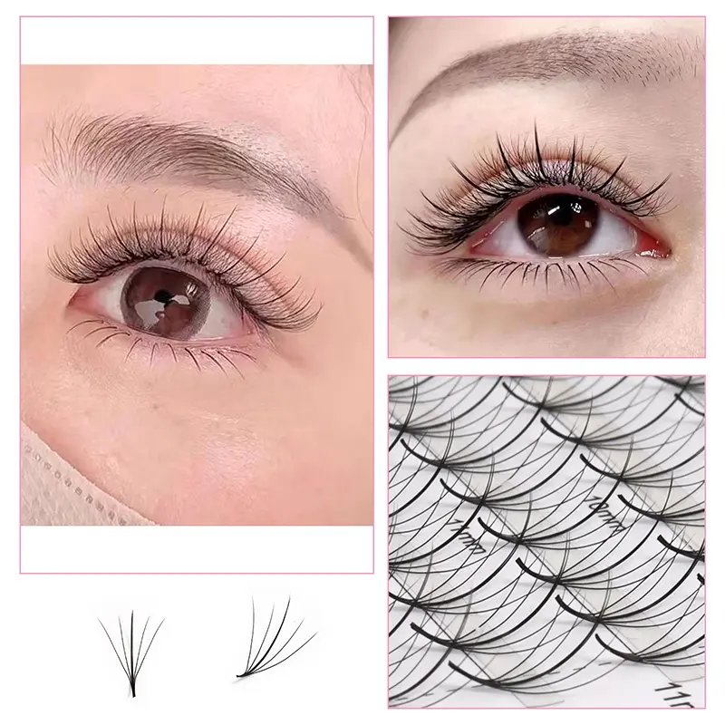 Premade fans lash extension soft not fall apart sandwich design easy to use