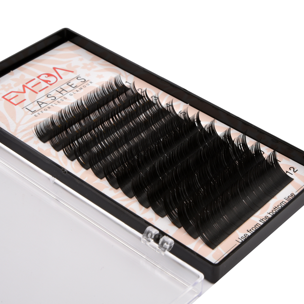 High Quality Korea PBT Fiber Russian Volume Eyelash Extensions C D Curl UK USA 