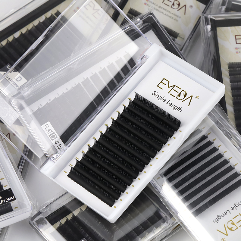 Ellipse Flat Eyelash Extensions Supplier Wholesale Individual Lash Extension