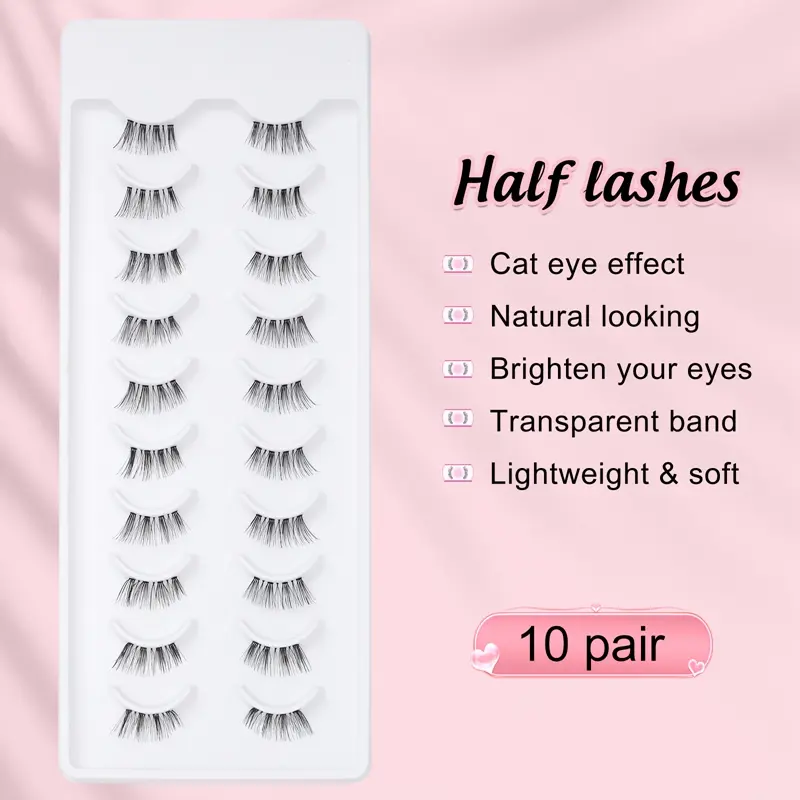 The natural beauty of half lashes