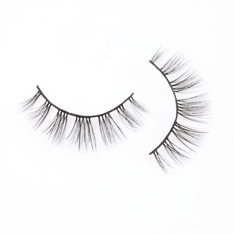 Inquiry for wholesale NEW Best selling 3D silk lashes  short natural lash styles with cruelty free super soft hair usable cotton band in UK and US 2020  XJ37