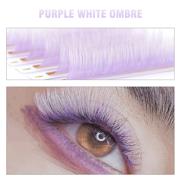 New Fashion Ombre Colored Lash Extension Wholesale