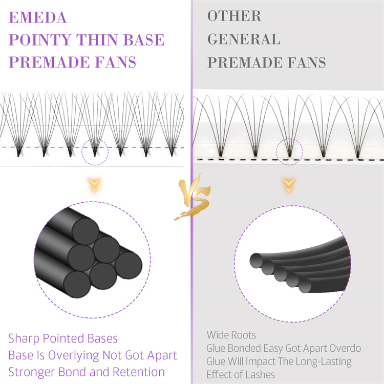 wholesale 9rows tray premade fans eyelash extension JN