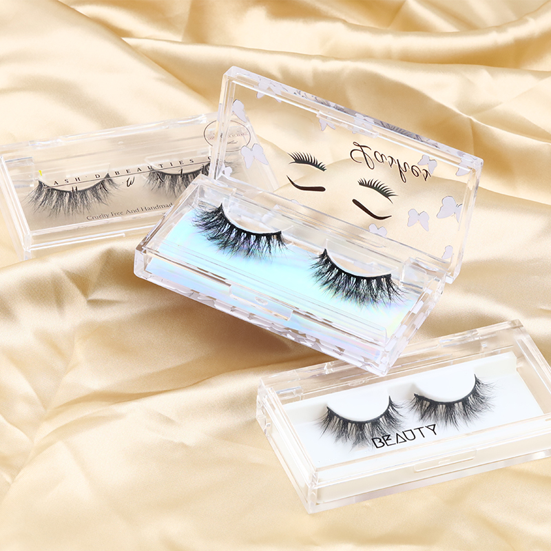 Inquiry for wholesale 2021 New 18-22mm 3D mink lashes of Daily Crossed Cluster Type super soft and comfortable Siberian Mink Fur  with Private label lash case in US XJ43