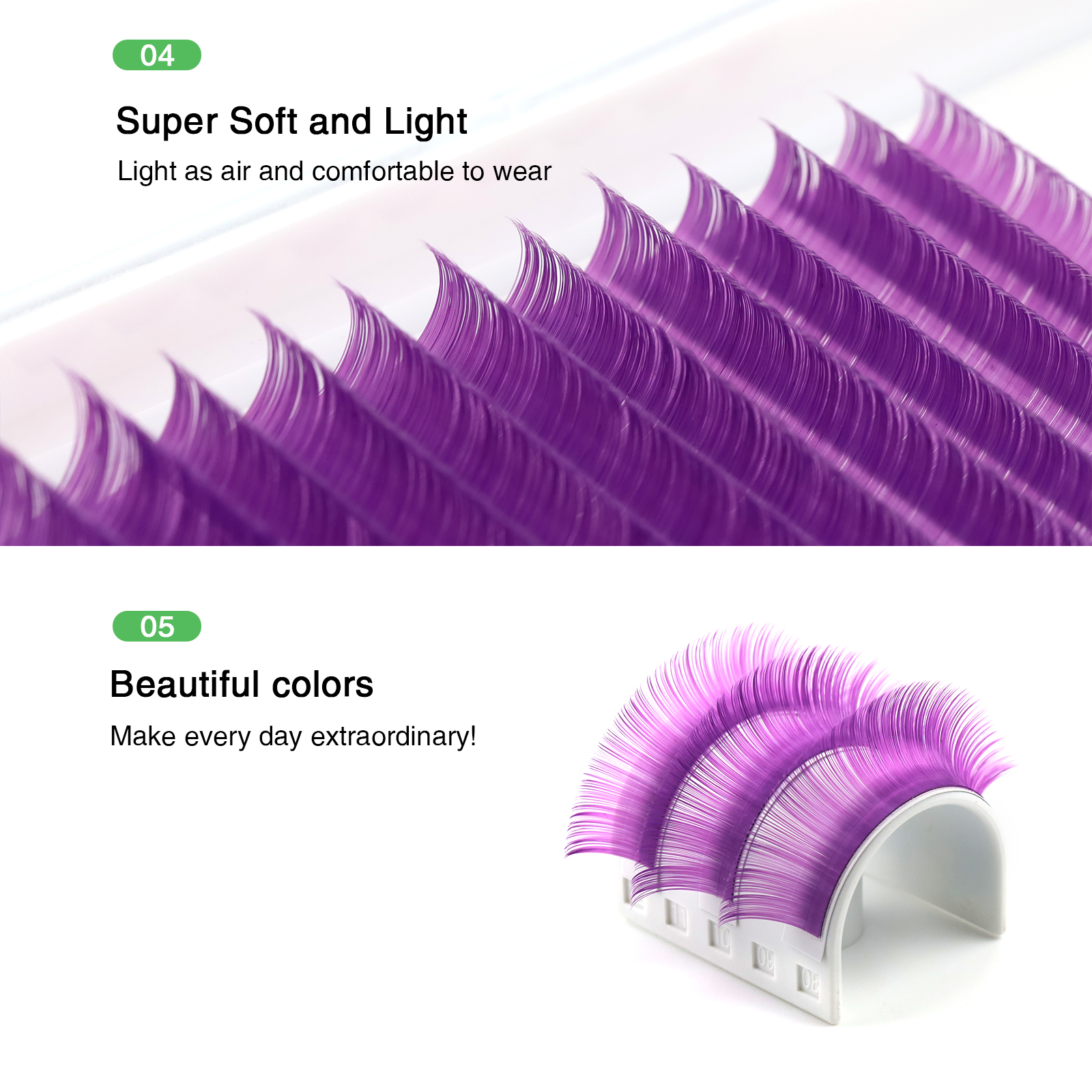 Best Colored Volume Lash Extensions Wholesale  YZZ