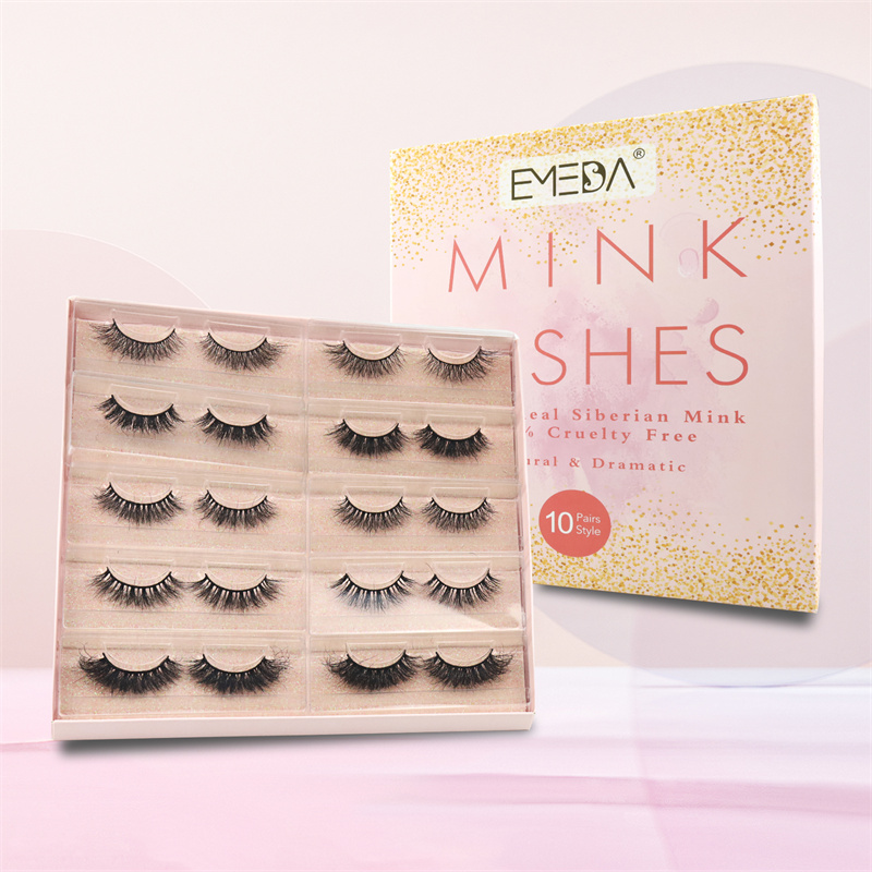 Wholesale Beauty Supply Real Mink Lashes 10 Pairs Kit-YZZ