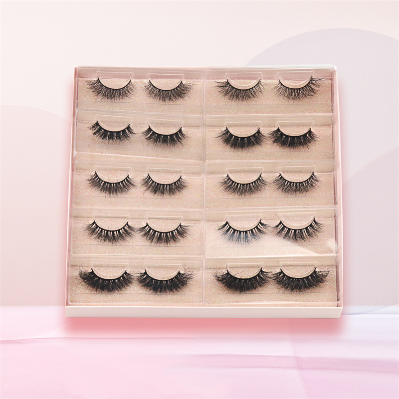 Wholesale Beauty Supply Real Mink Lashes 10 Pairs Kit-YZZ
