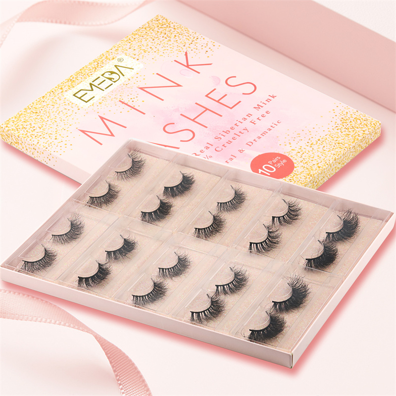 Wholesale Beauty Supply Real Mink Lashes 10 Pairs Kit-YZZ