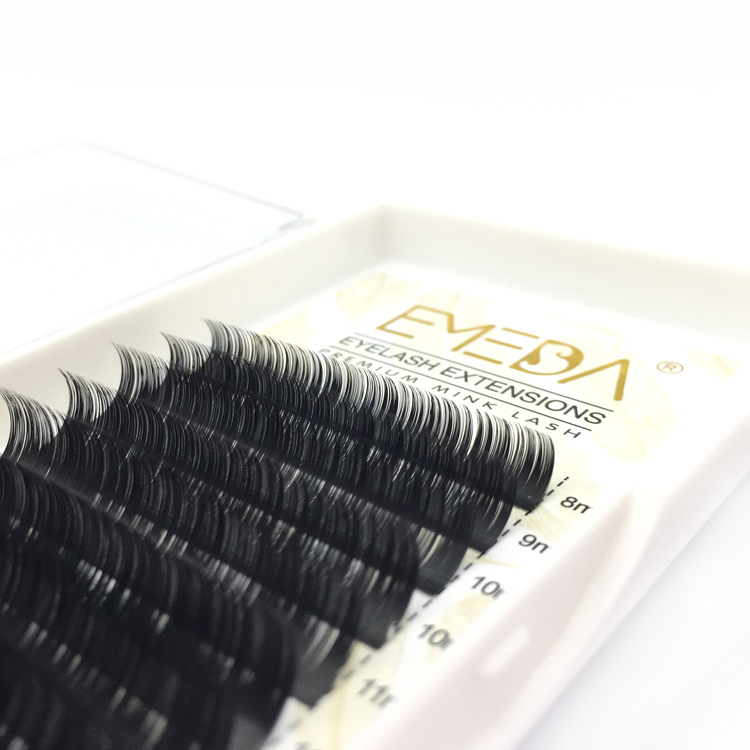  Best Korea PBT Fiber Russian Volume Eyelash Extension 0.07 0.05 C D Curl Wholesale